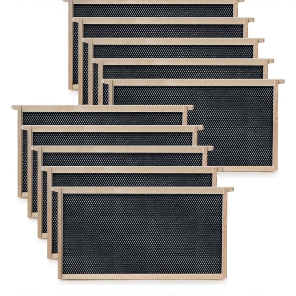 Honey Keeper Beehive 10 Frame Kit Super Box 10 Deep Frames w/ Foundations